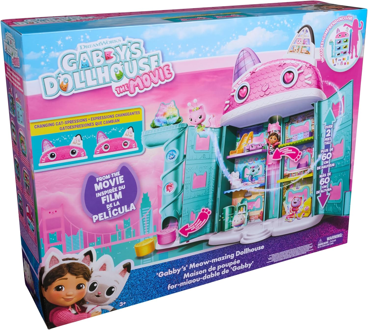 DREAMWORKS GABBY'S DOLLHOUSE: Gabby's Cat Dollhouse, Movie-Inspired Figure & Accessories, Toys for Boys & Girls Ages 3+