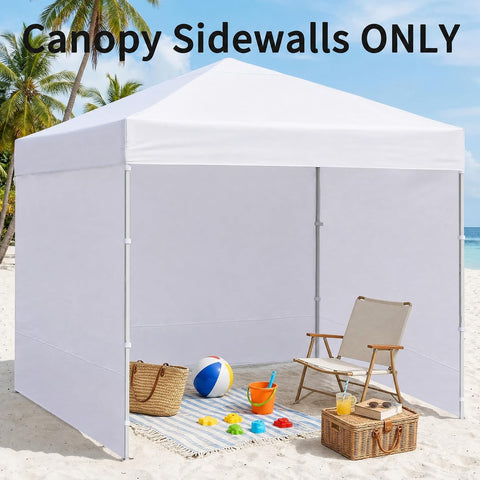 10 x 10 Canopy Sidewalls, 3 Pack Pop Up Canopy Walls, White