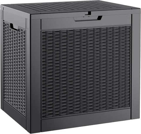 KAMABOKO Outdoor Storage Box, 30 Gallon Deck Box Outdoor Waterproof Small