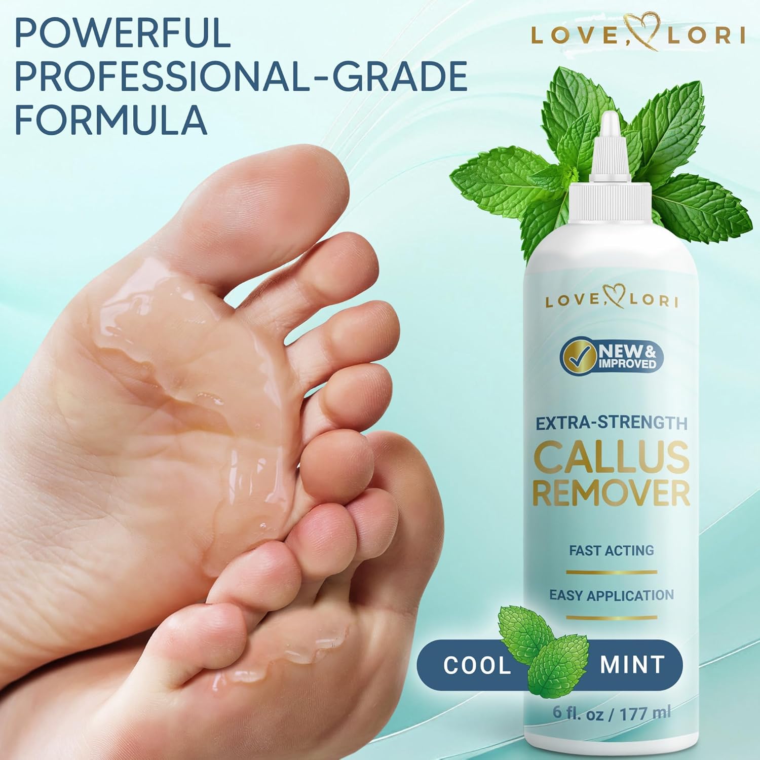 Love Lori Foot Callus Remover Gel Extra Strength Pedicure Tool for Feet 6oz