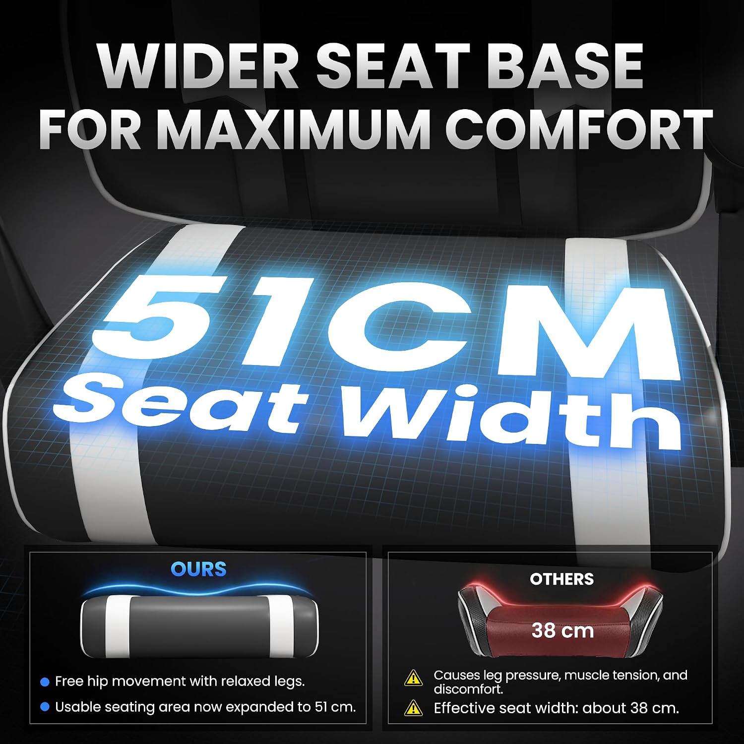 Gaming Chair for Adults Gamer Game Ergonomic PC Chair, 7-Point Support