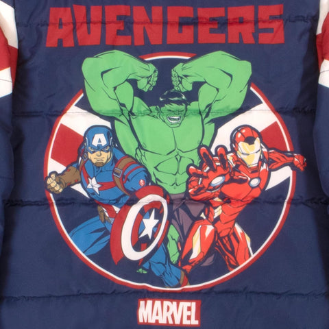 Marvel Spider-Man & Avengers Boys Winter Coat - Graphic Print Puffer Jacket for Kids