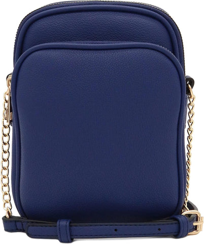 FashionPuzzle Multi Pocket PU Leather Casual Medium Crossbody Bag with Adjustable Strap