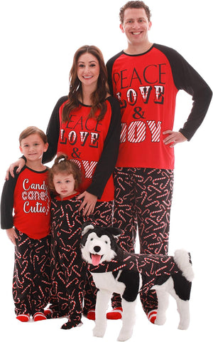 #followme Matching Christmas Pajamas for Couples, Dog and Owner