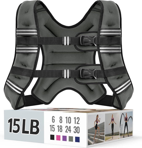 Zeerun Weighted Vest, 6/8/10/12/15/18/20/24/30LB for Men Women