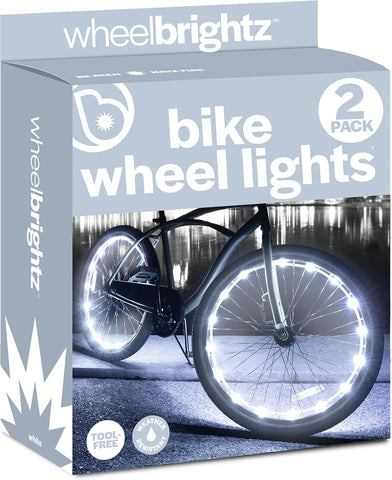 Brightz WheelBrightz LED Bike Wheel Lights - 2026 Edition with Superior Straps & LED-Weatherproof Shield! 14 Colors - Unmatched Durability, Visibility & 48+ Hours of Dazzling Illumination