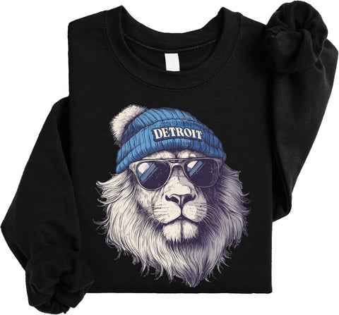 Olive Loves Apple Detroit Football Sports Sweatshirt for Men Women Youth and Toddler Boys and Girls