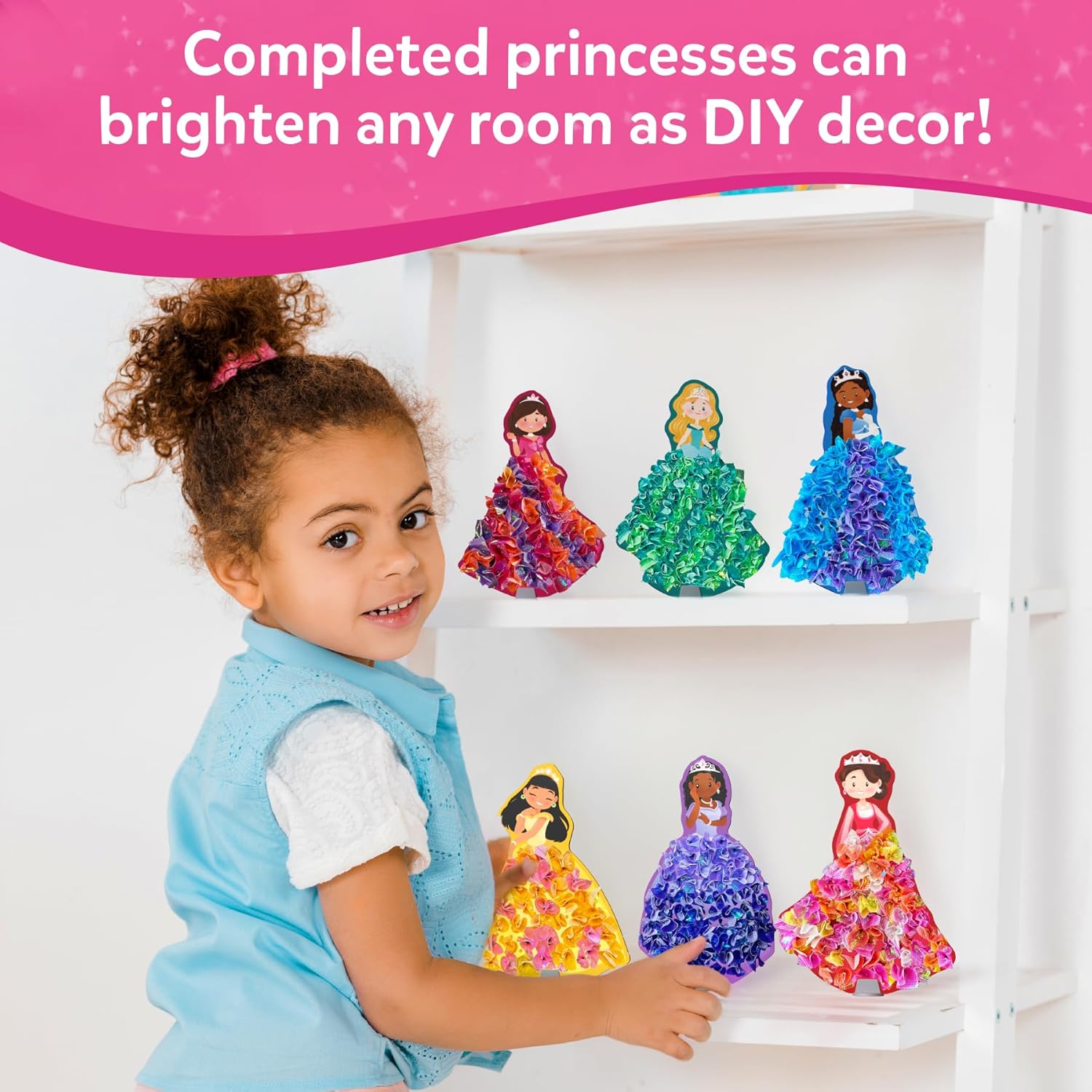 Skillmatics Poke-in Art – Magical Princesses, Wood Craft Kit, Gift for Kids