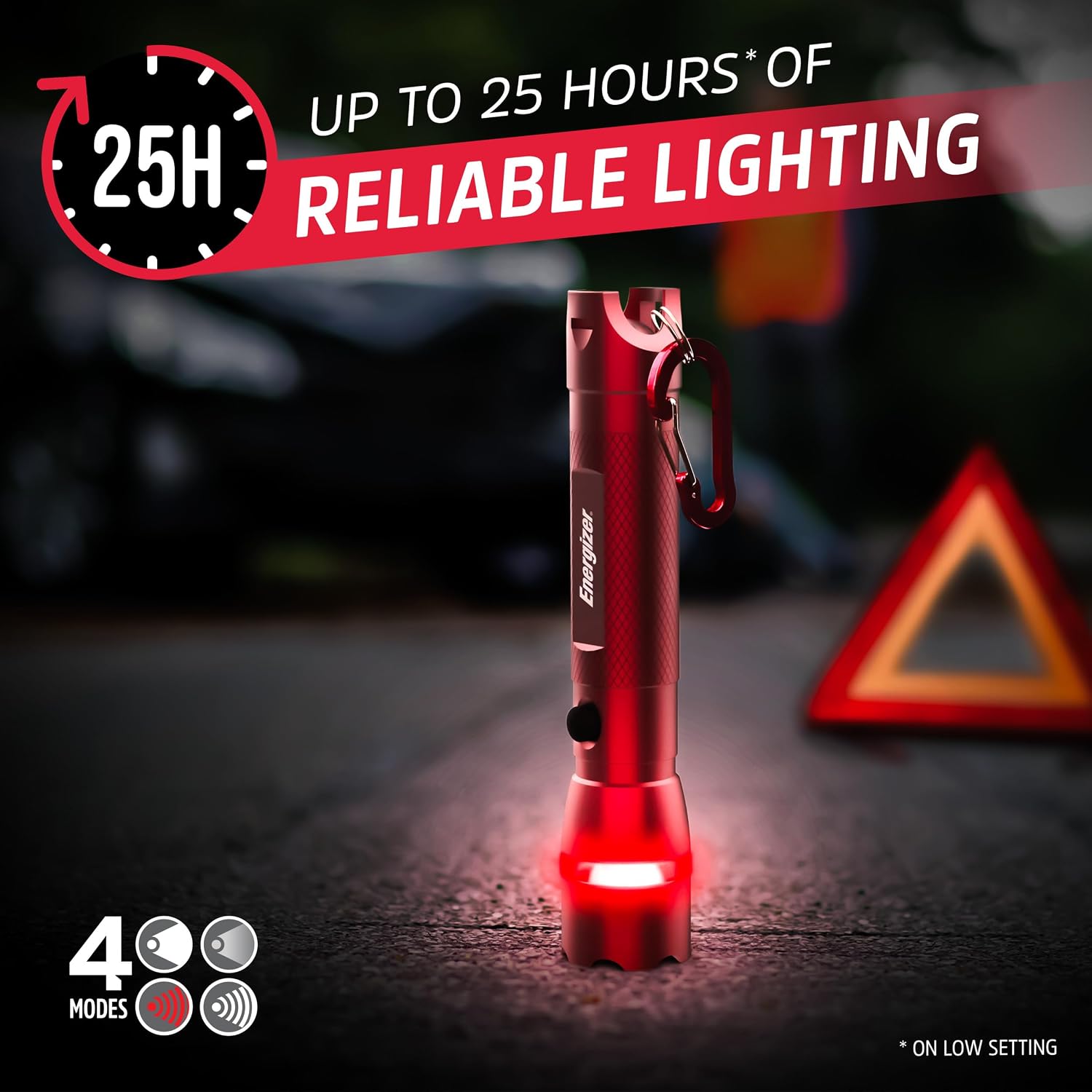 Energizer R-300 LED Flashlight Emergency Safety Light, Bright IPX4 Water Resistant Flash Light, Durable Emergency Light for Hurricane Preparedness, Batteries Included