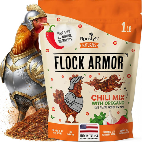 Roosty's Naturals Flock Armor Chicken De-wormer Chili Mix, 16oz