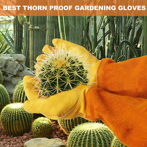 Gardening Gloves for Women Men, Long Thorn Proof Rose Pruning Glove