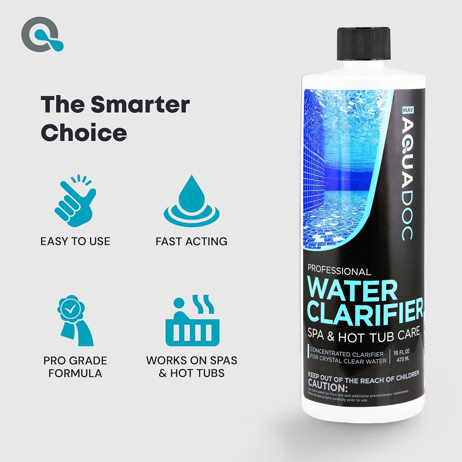 AquaDoc Hot Tub Clarifier - Spa Clarifier for Cloudy Water Treatment 16oz