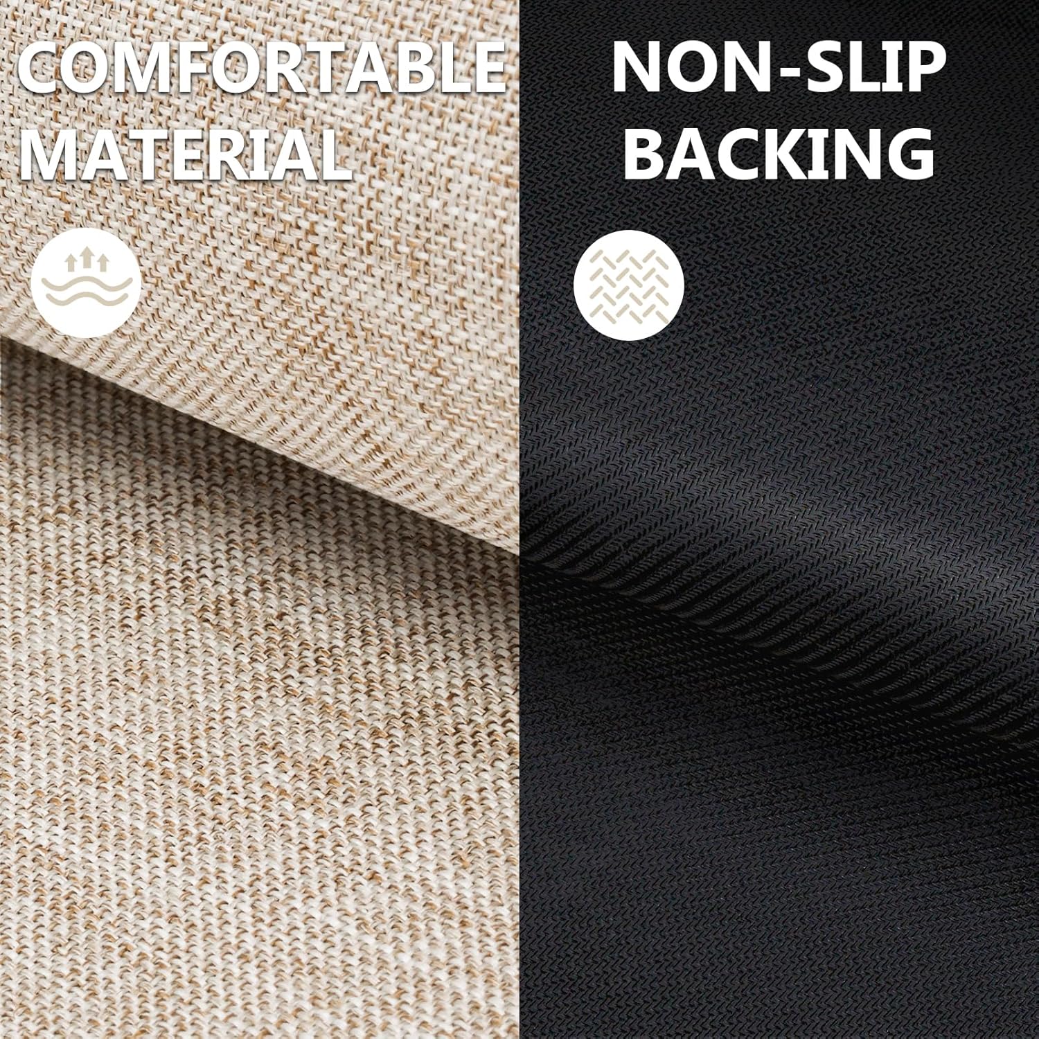 LEKEEPGO Ultra Thin Indoor Door Mat 24"x36", Non Slip Door Mat, Khaki