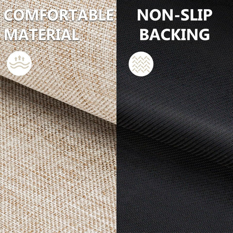 LEKEEPGO Ultra Thin Indoor Door Mat 24"x36", Non Slip Door Mat, Khaki
