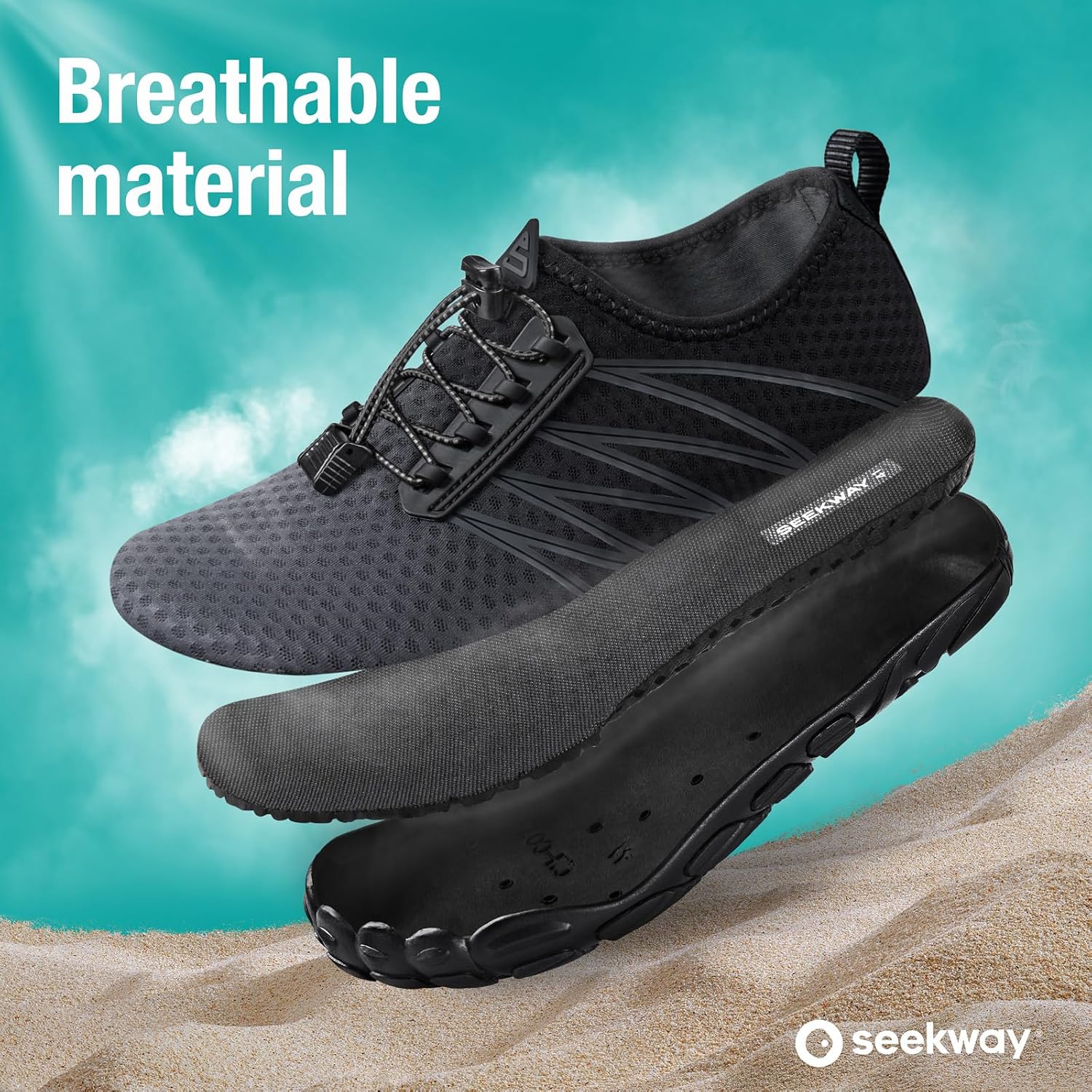 SEEKWAY Water Shoes Men Women Adult Quick-Dry Aqua Sock Barefoot for Beach Swim River Pool Lake Hiking Kayaking Surfing