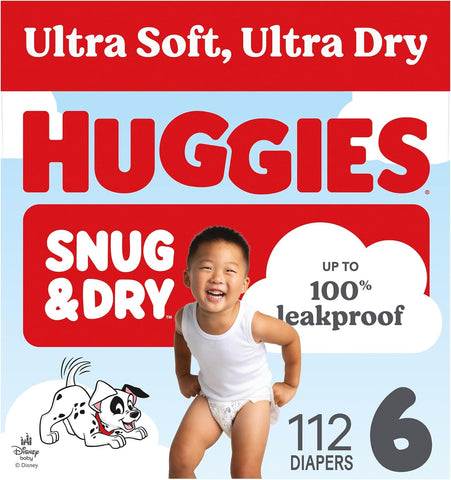 Huggies Snug & Dry Diapers Size 6, 112 Count