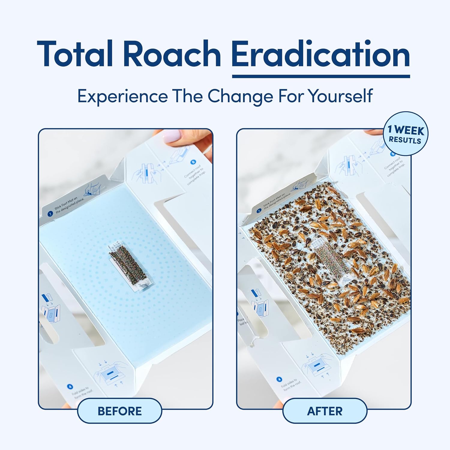 Shieldeck Roach Traps Indoor (12 Pack) – Non-Toxic Sticky Glue Traps for Roaches, Spiders & Crickets – Safe Roach Catcher for Home, Car, Apartment & Motel Pest Control