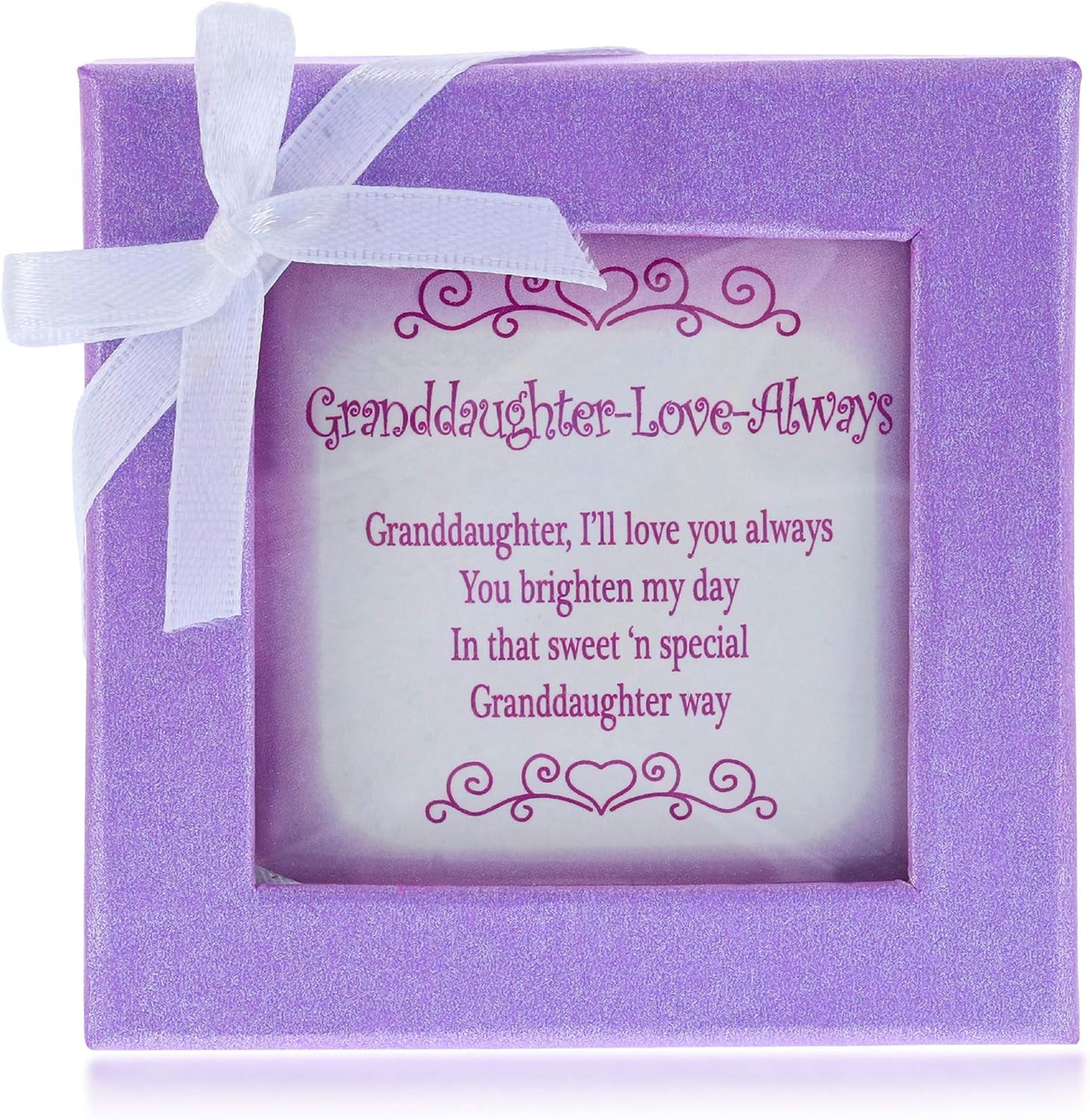 Granddaughter Gift - Stretch Heart Charm Bracelet - Gift Boxed with Sentimental Card - 'Love Granddaughter Always' with Beads & Synthetic Pearls