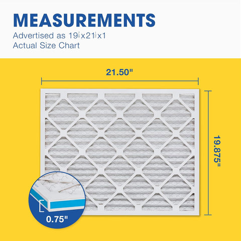 Aerostar Air Filter 19.875x21.5x1 MERV 13 AC Filter, Furnace Filter, 6 Pack