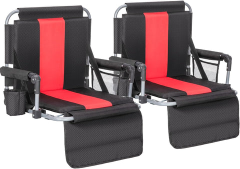 ALPHA CAMP Extra Wide Padded Stadium Seats for Bleachers with Back Support