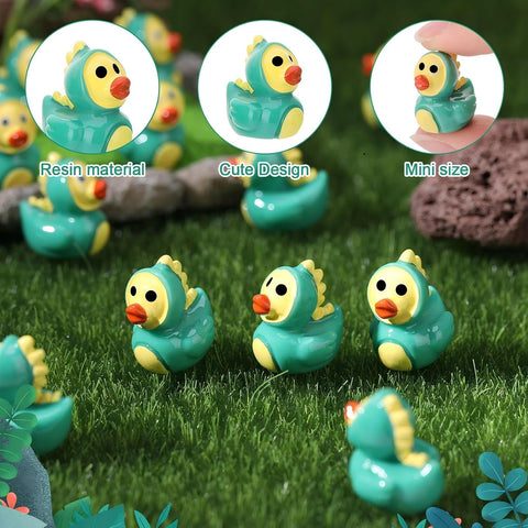 30 Pcs Dinosaur Ducks, Mini Dinosaur Resin Ducks Bulk