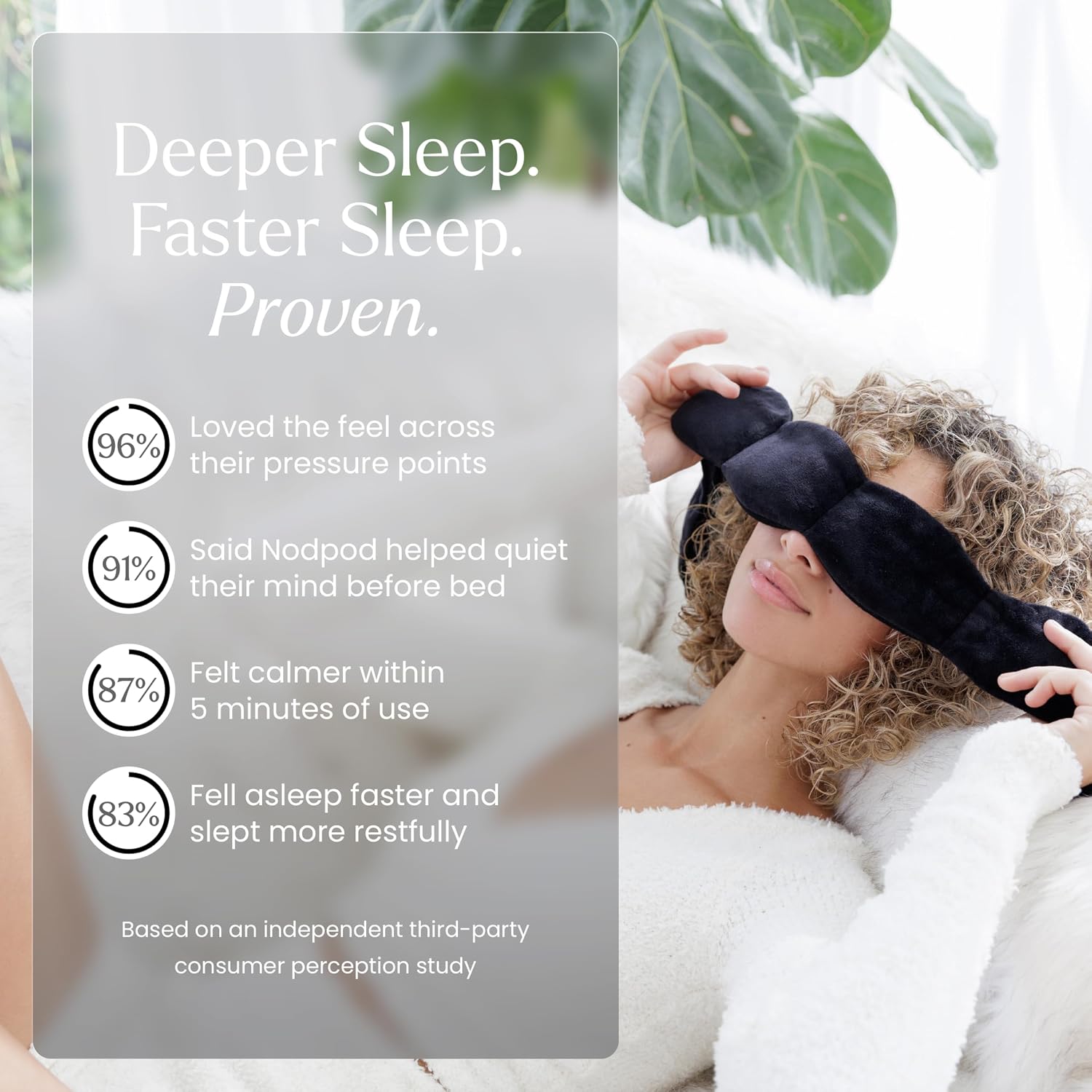 nodpod Patented Gentle Pressure Sleep Mask, Weighted Eye Mask