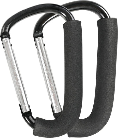 Stroller Hooks, 6.3" Large Stroller Clip, 2 Pack Stroller Hooks for Hanging Bags and Shopping, Stroller Accessories for Mommy, Large Carabiner