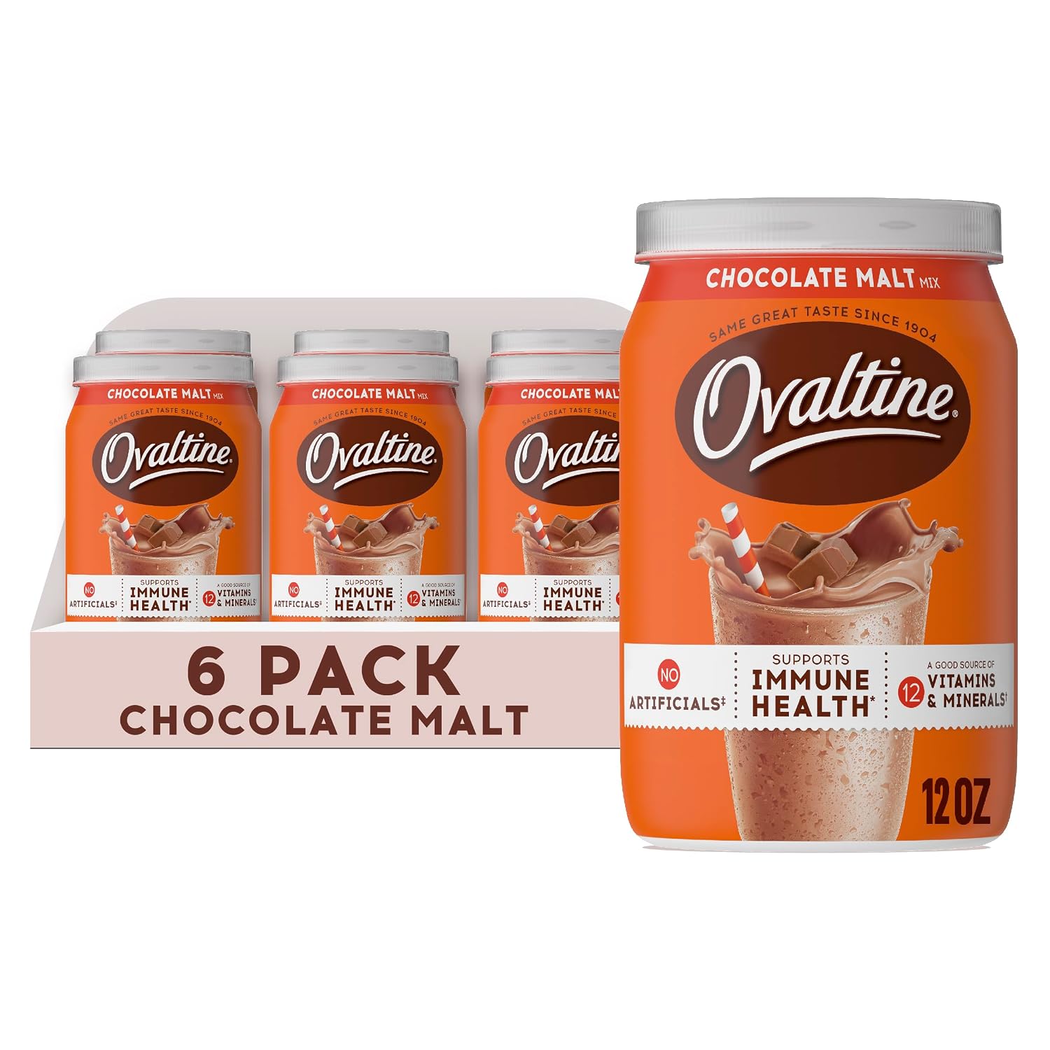 NESTLE OVALTINE Milk Flavoring Chocolate Malt (Pack of 6)