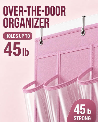 Over-the-Door Kids Shoe Organizer Pink Shoe Rack for Door