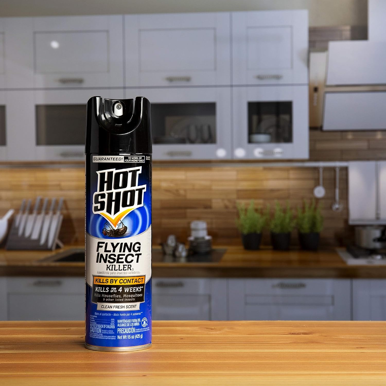 Hot Shot Flying Insect Killer Aerosol 15 Oz, Clean Fresh Scent