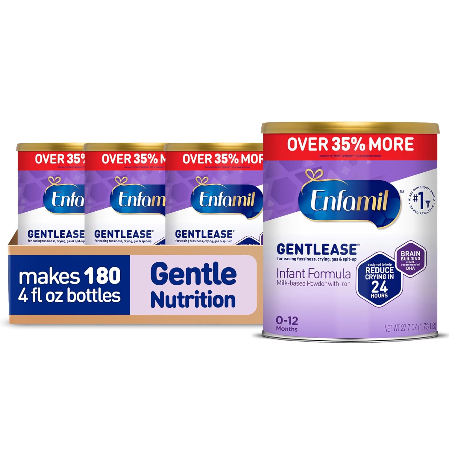 Enfamil Gentlease Easy to Digest Baby Formula, 27.7 Oz, 4 CT