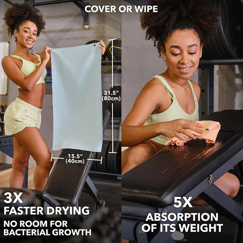 Trailoom Microfiber Gym Towels, Quick Dry, Highly Absorbing, Odor-Free