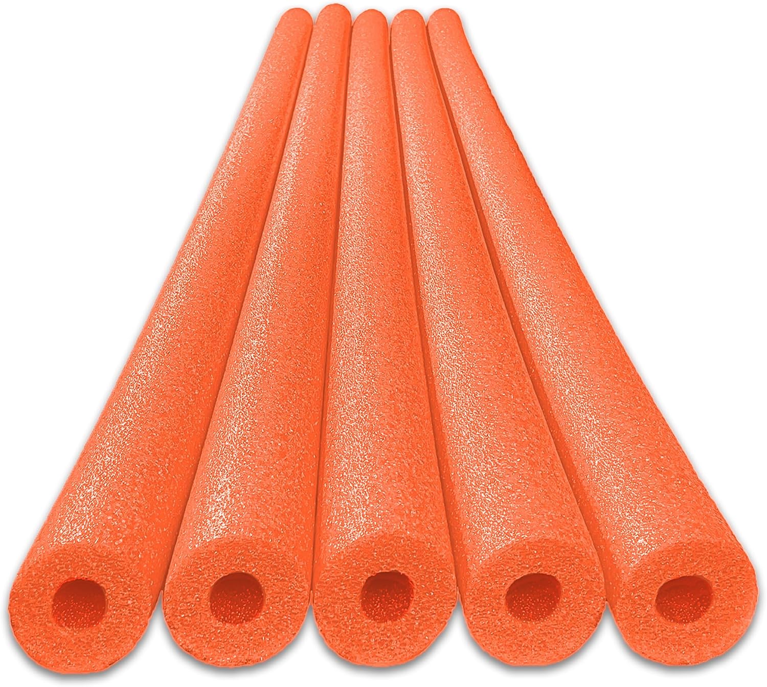 Oodles of Noodles Deluxe Rainbow Pool Noodles Foam - Pack of 5 - Approx. 48 inch x 2.5 inch Multi-Purpose Foam Tubes, Pool Noodles Bulk Floats for Pool, Exercise, Crafts, Padding, Insulation & More