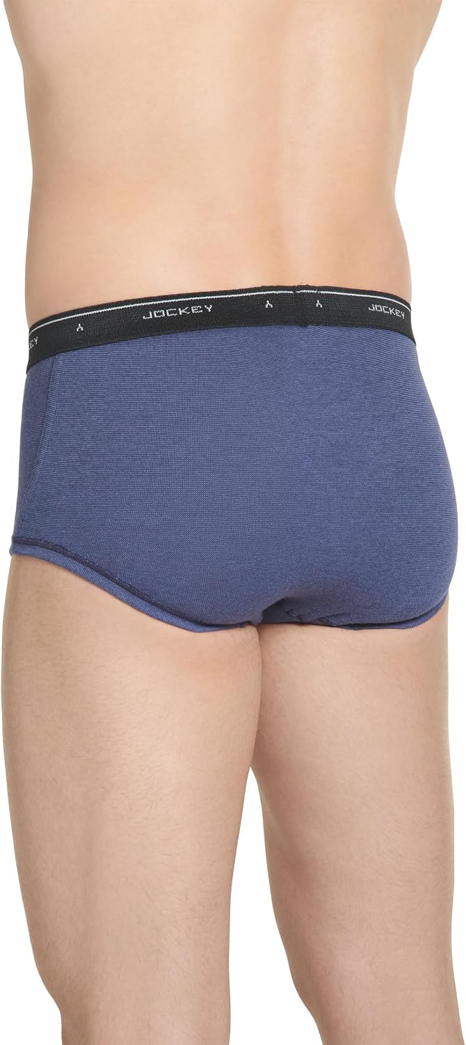 Jockey Classic Full Rise Brief- 3 Pack - 100% Cotton Underwear for Men