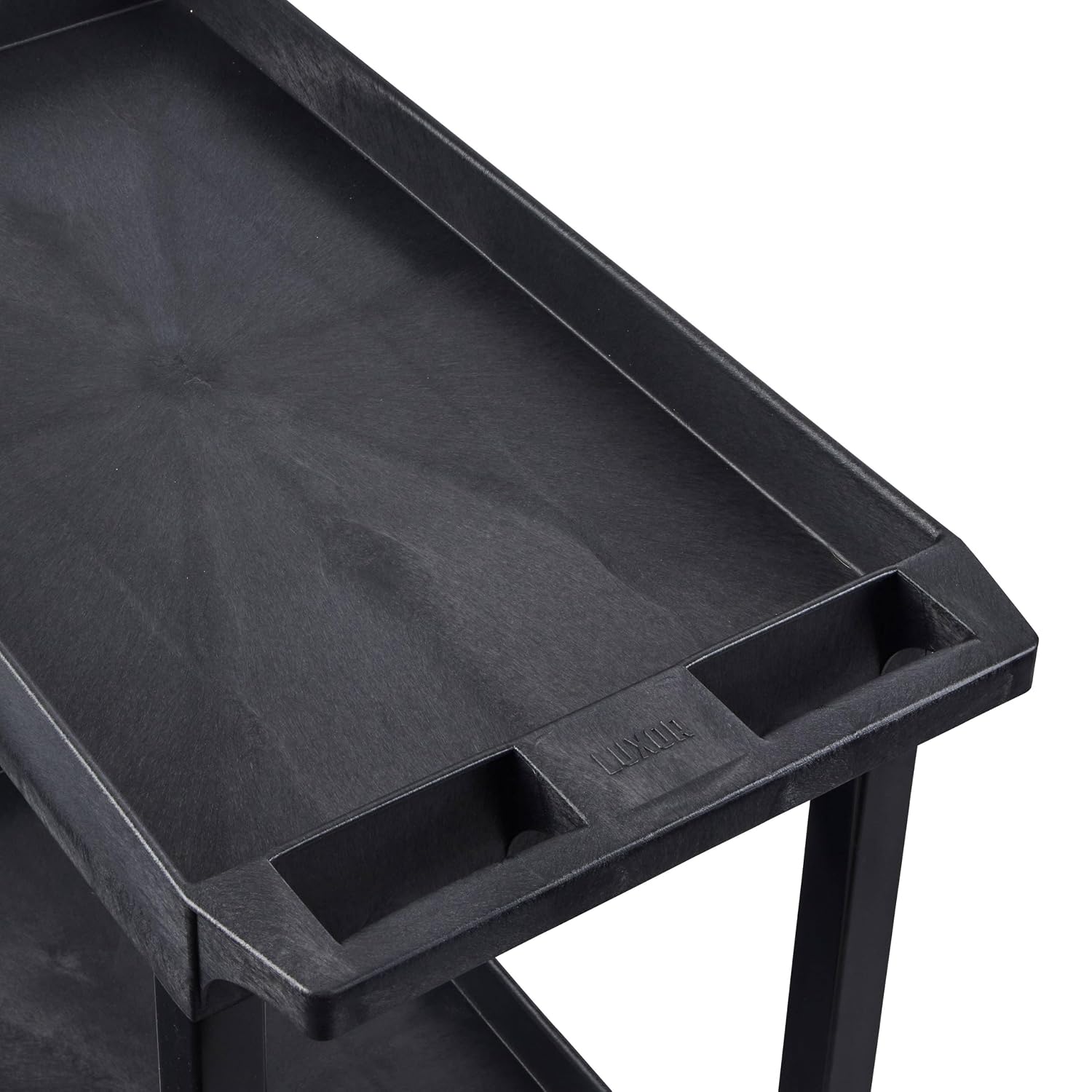 Luxor 32" x 18" Tub Storage Cart 2 Shelves - Black, (EC11-B)