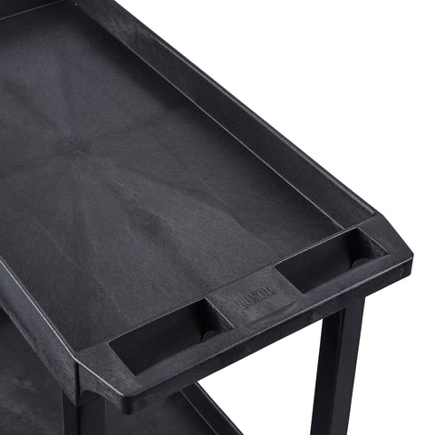 Luxor 32" x 18" Tub Storage Cart 2 Shelves - Black, (EC11-B)