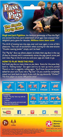 Pass the Pigs, Hilarious Pig Dice Game by Winning Moves Games USA