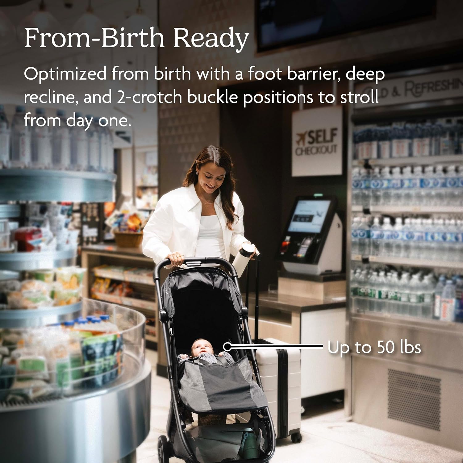 UPPAbaby Minu V3 Travel Stroller - Lightweight & Compact - Ada