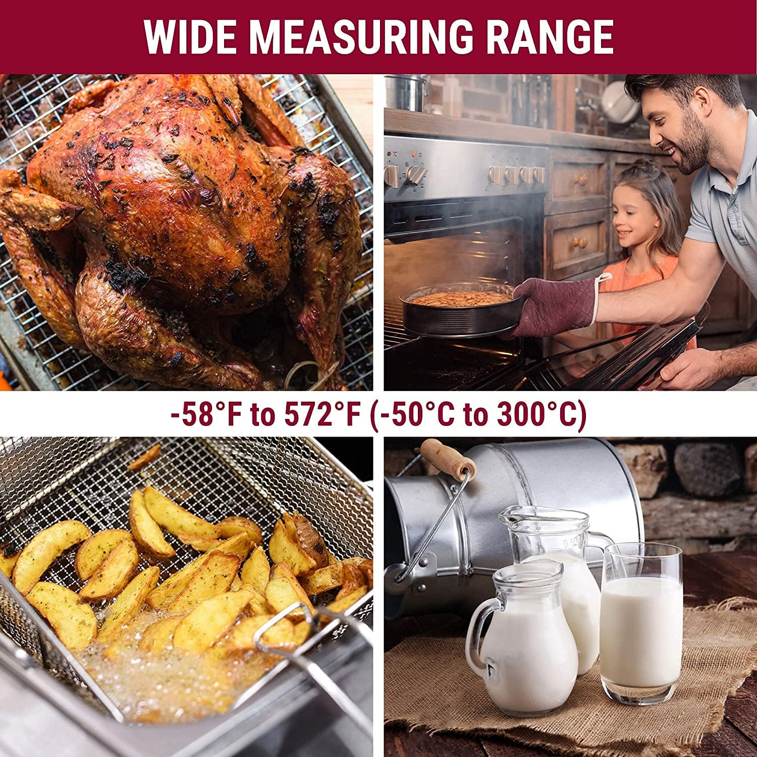 TempPro TempSwift Digital Meat Thermometer with Temperature Indicator