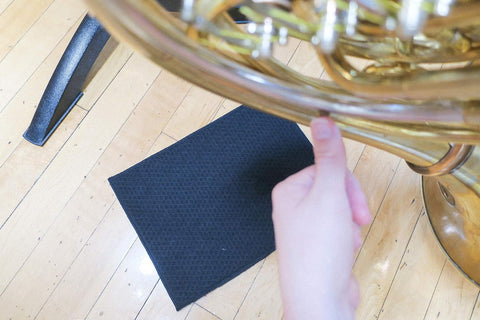The Original Spit Catcher by Brasstache - For Brass/Wind Instruments, Ultra-Absorbent and Leakproof, Multi-layered Cloth Pad to Empty Your Spit, Self-Packing…… (3-pack)