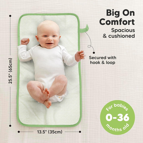 KeaBabies Portable Diaper Changing Pad, Easy Wipe Clean, 25x13 (Acacia)