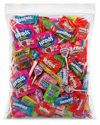 Ultimate Assorted Candy Party Mix - 8 LB Bag - Mega Variety Bulk Assortment - Individually Wrapped Candy - Queen Jax - Variety Pack