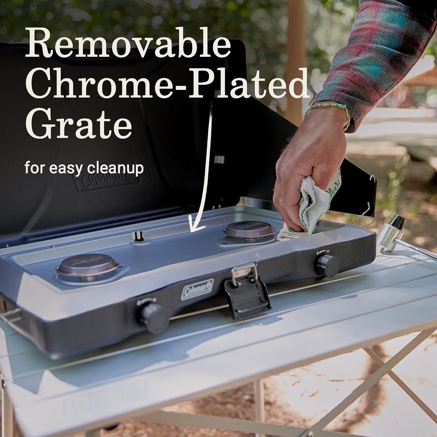 Coleman Triton 2-Burner Propane Stove, Portable Camping Cooktop