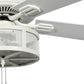 RIVER OF GOODS Alabaster LED Mesh Caged Ceiling Fan - 52" L X 52" W - White/Oak Wood-Grain Blades