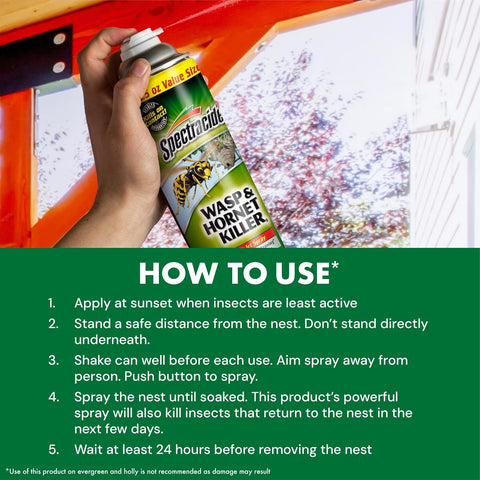 Spectracide Wasp & Hornet Killer Aerosol Spray 18.5 Oz, 12 Pack