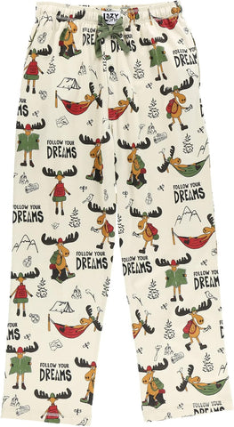 Lazy One Novelty Men's Pajama Pants, Pajama Bottoms for Men, Moose PJs