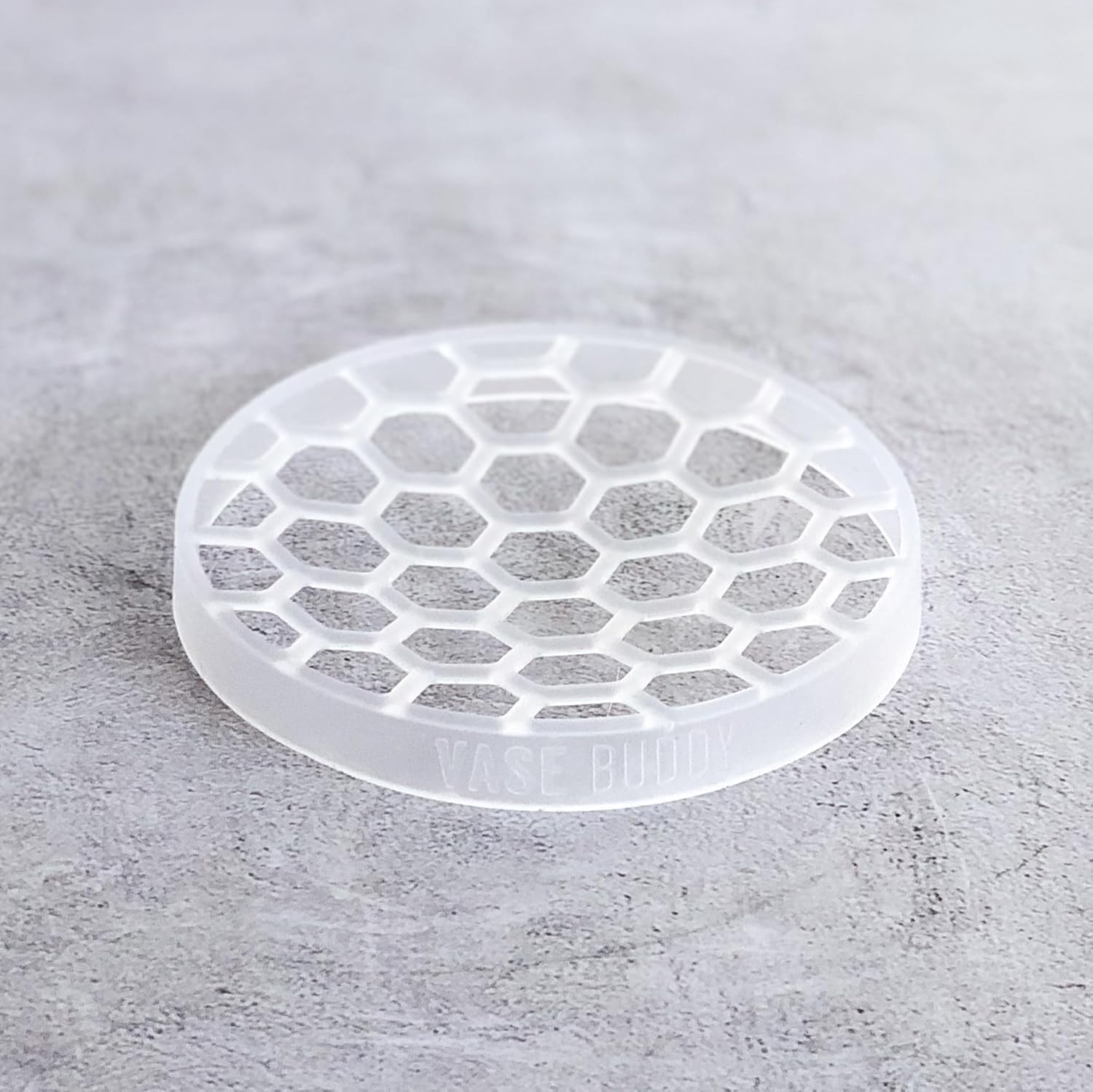 Vase Buddy, Reusable Silicone Flower Arranging Grid, Stretches Over The Rim of Vase, Self-Grips to Glass, for Easy Flower Arranging. Fits vase Openings from 5" - 8".