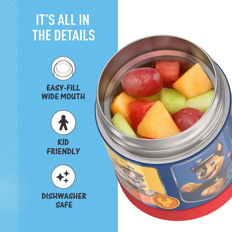 THERMOS FUNTAINER Kids Food Jar with Spoon, 10oz, Paw Patrol