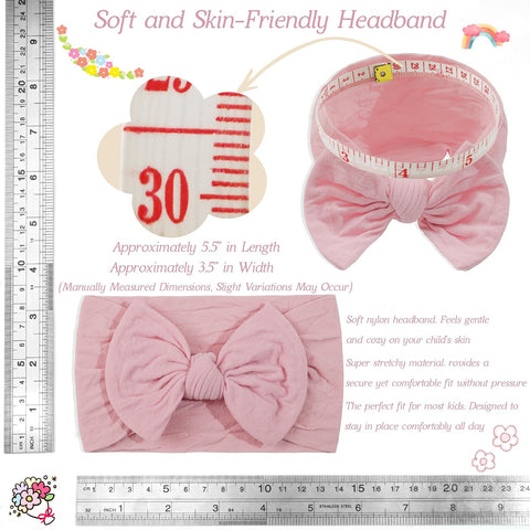 CÉLLOT Super Stretchy Soft Knot Headbands with Hair Bows Head Wrap Hair Accessories For Newborn Baby Girls Infant Toddlers Kids