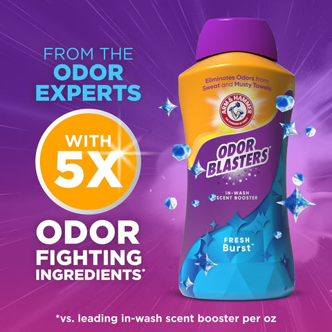 ARM & HAMMER Odor Blasters Laundry Scent Booster, Fresh Burst Scent 45 oz